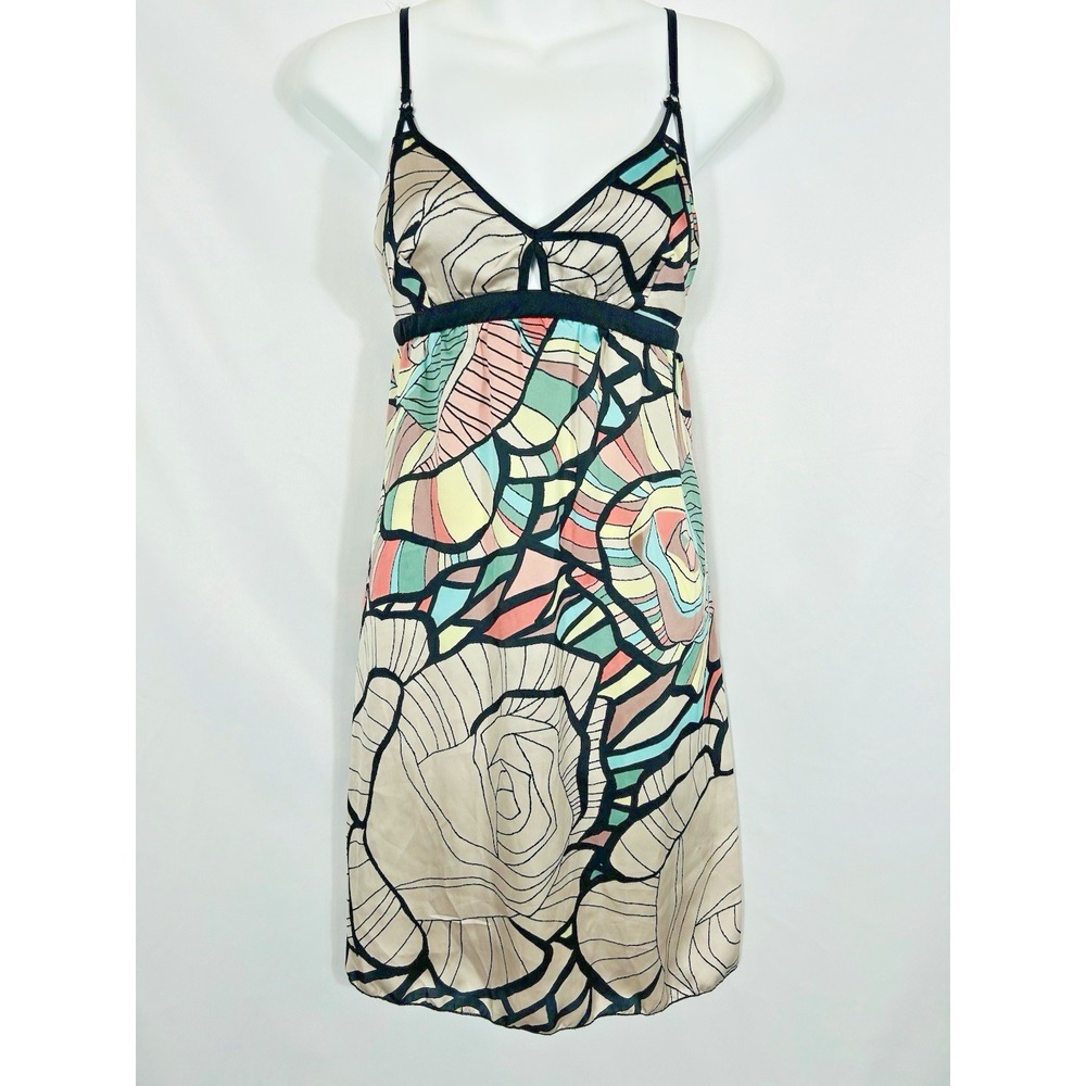 Vintage Satin Babydoll Slip Dress Size M Y2K Empire Preppy Pastel Indie Sleaze